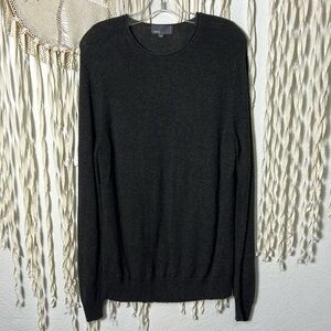 Vince Mens Wool / Camel Hair Blend Gray Sweater Size Large